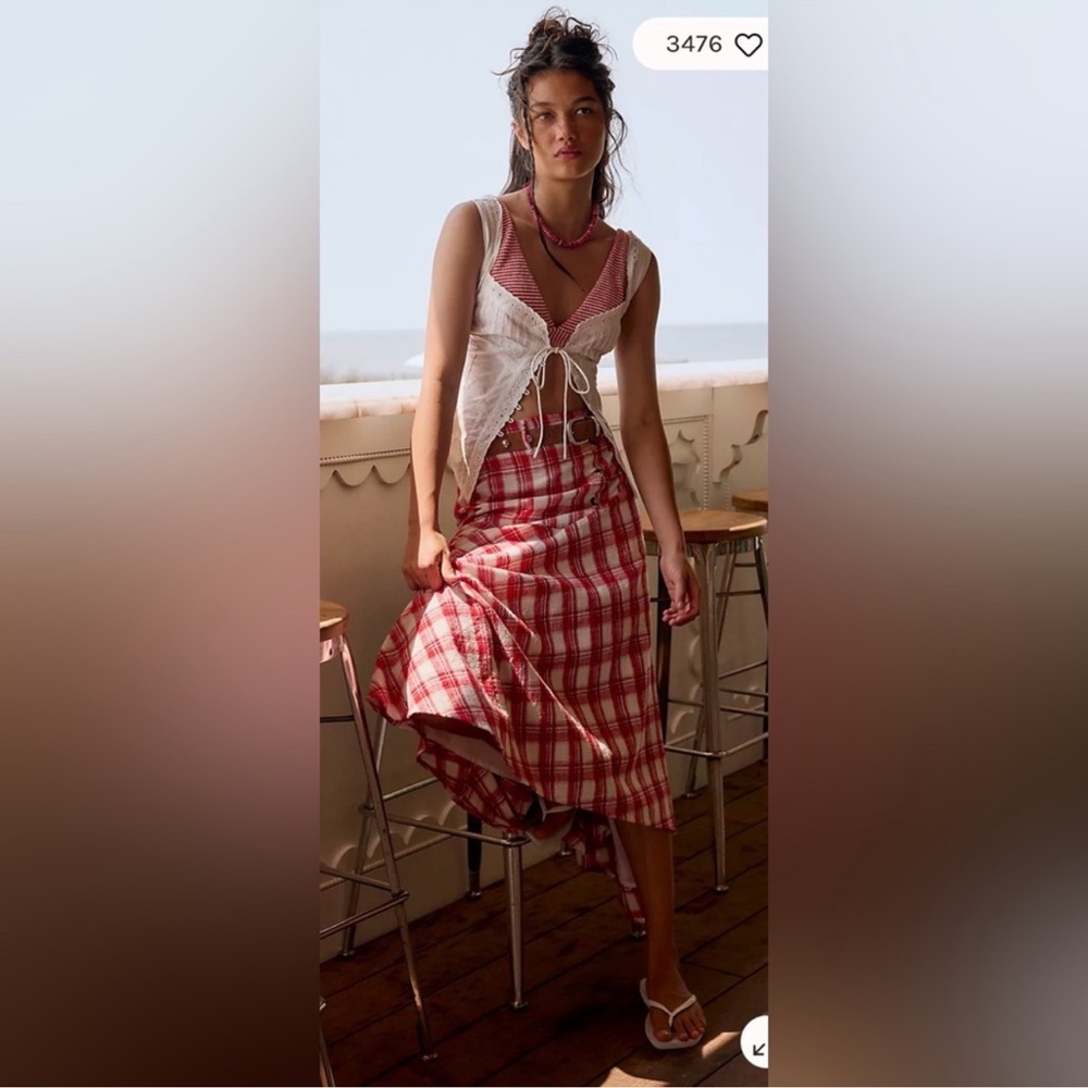 Free People After you set. NWT.
Red plaid -2 piece set - Picture 2 of 8
